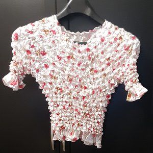 F.C Women's Floral Bubble Popcorn Shirt One Size